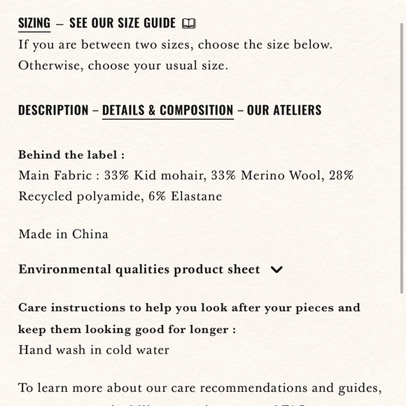 Sezane Off-Shoulder Cream Sweater - Picture 5 of 5